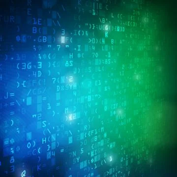Technology computer digital data code background Stock Illustration