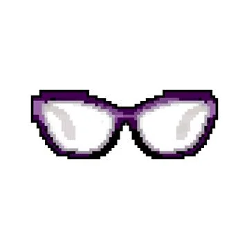Technology computer glasses game pixel art vector illustration Stock Illustration