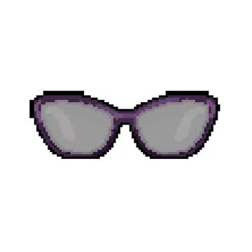Technology computer glasses pixel art vector illustration Stock Illustration