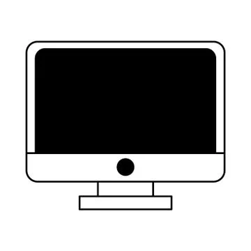 Technology computer screen cartoon Stock Illustration