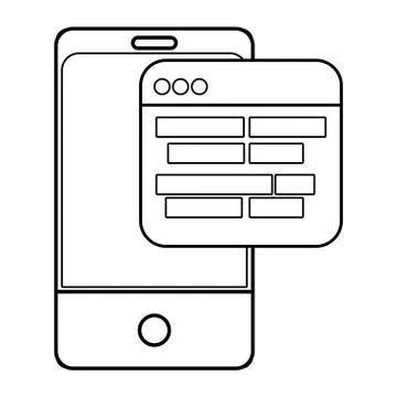 Technology computer window cartoon イラスト素材