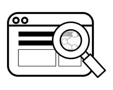 Technology computer window cartoon イラスト素材