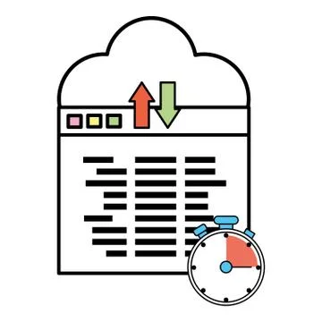 Technology computing cartoon Stock Illustration