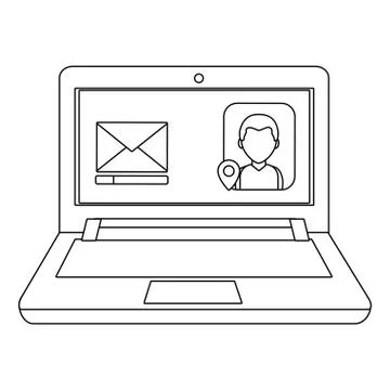 Technology computing cartoon イラスト素材