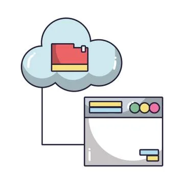 Technology computing cartoon 스톡 일러스트