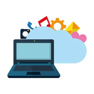 Technology computing cartoon Stock Illustration