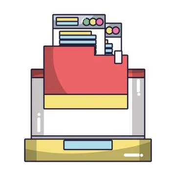 Technology computing cartoon Illustrazione stock