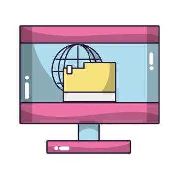 Technology computing cartoon Stock Illustration