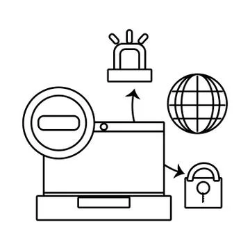 Technology computing cartoon 스톡 일러스트