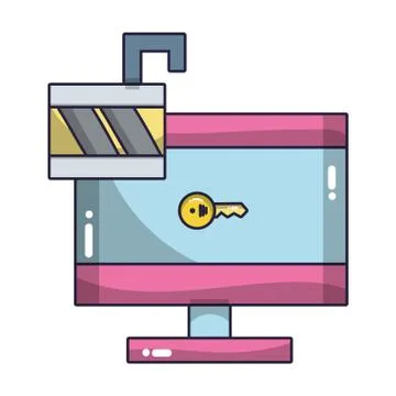 Technology computing cartoon Ilustración de archivo