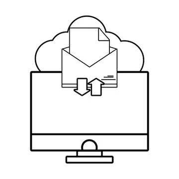 Technology computing cartoon 스톡 일러스트