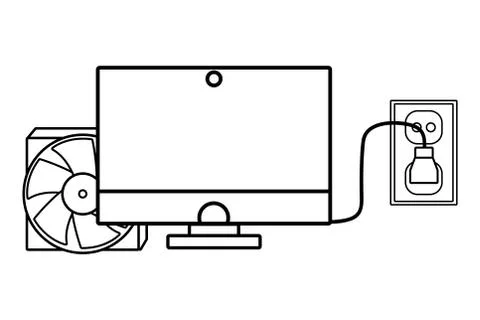 Technology computing cartoon Ilustração Stock