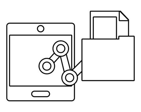 Technology computing cartoon イラスト素材