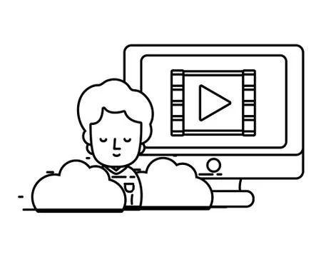 Technology computing cartoon Stock Illustration