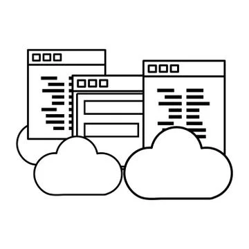 Technology computing cartoon 스톡 일러스트