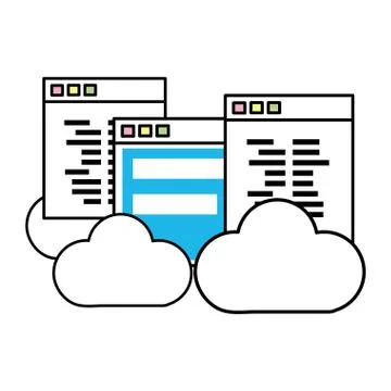 Technology computing cartoon Stock Illustration