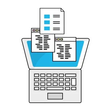 Technology computing cartoon Stock Illustration