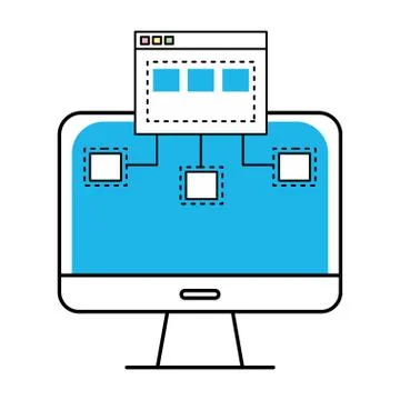 Technology computing cartoon イラスト素材