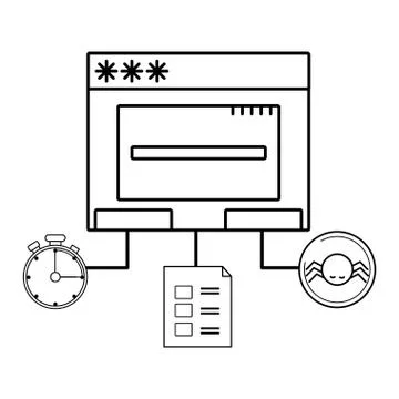Technology computing cartoon Stock Illustration