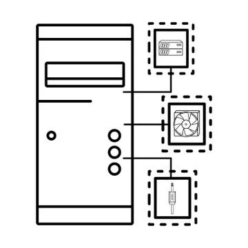 Technology computing cartoon Illustrazione stock