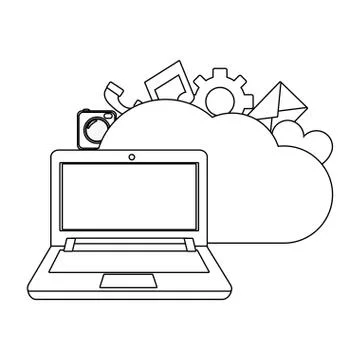 Technology computing cartoon 스톡 일러스트
