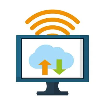 Technology computing cartoon Stock Illustration