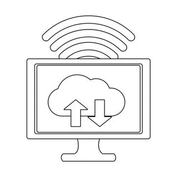 Technology computing cartoon Stock Illustration