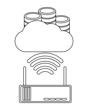 Technology computing cartoon Stock Illustration