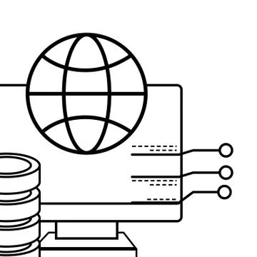 Technology computing cartoon イラスト素材