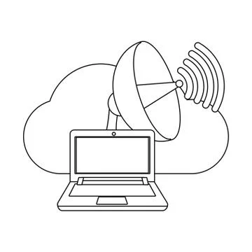 Technology computing cartoon Stock Illustration