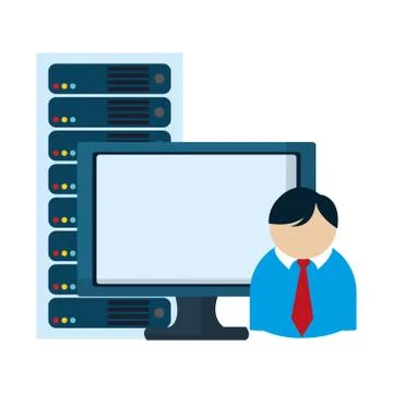 Technology computing cartoon Stock Illustration