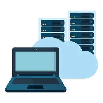 Technology computing cartoon Stock Illustration