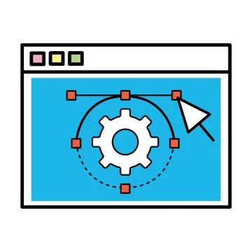Technology computing cartoon Stock Illustration