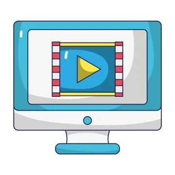 Technology computing cartoon Stock Illustration