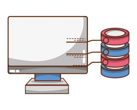 Technology computing cartoon Stockillustratie