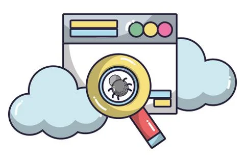 Technology computing cartoon 스톡 일러스트