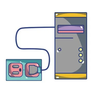 Technology computing cartoon Ilustração Stock