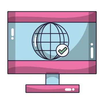 Technology computing cartoon Stock Illustration