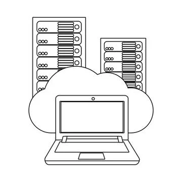 Technology computing cartoon イラスト素材