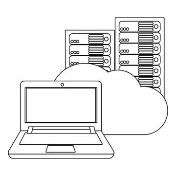 Technology computing cartoon Stock Illustration