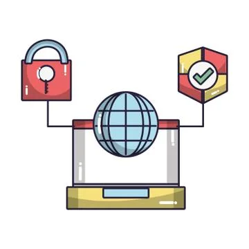 Technology computing cartoon 스톡 일러스트
