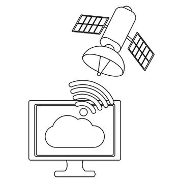 Technology computing cartoon Stock Illustration
