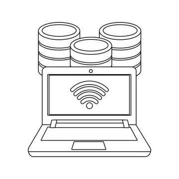 Technology computing cartoon Stock Illustration