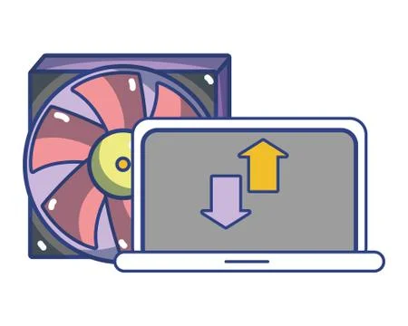 Technology computing cartoon Ilustração Stock