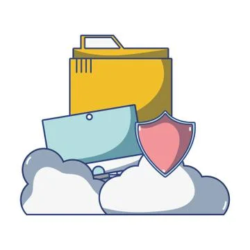 Technology computing cartoon Illustrazione stock