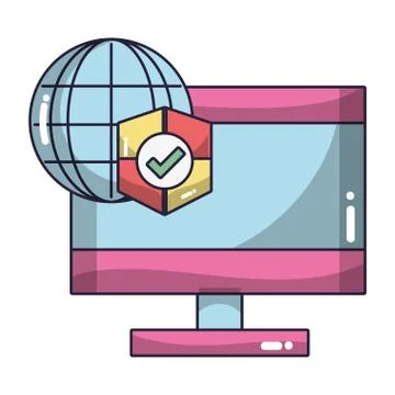 Technology computing cartoon イラスト素材