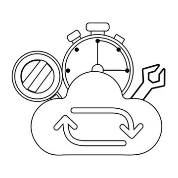 Technology computing cartoon Stock Illustration