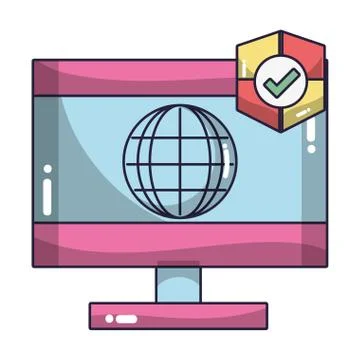 Technology computing cartoon 스톡 일러스트