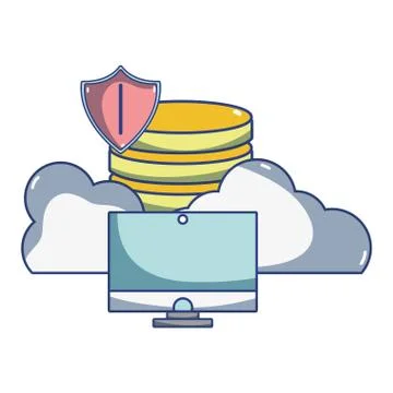 Technology computing cartoon 스톡 일러스트