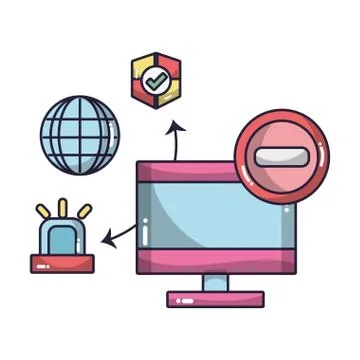 Technology computing cartoon Stock Illustration